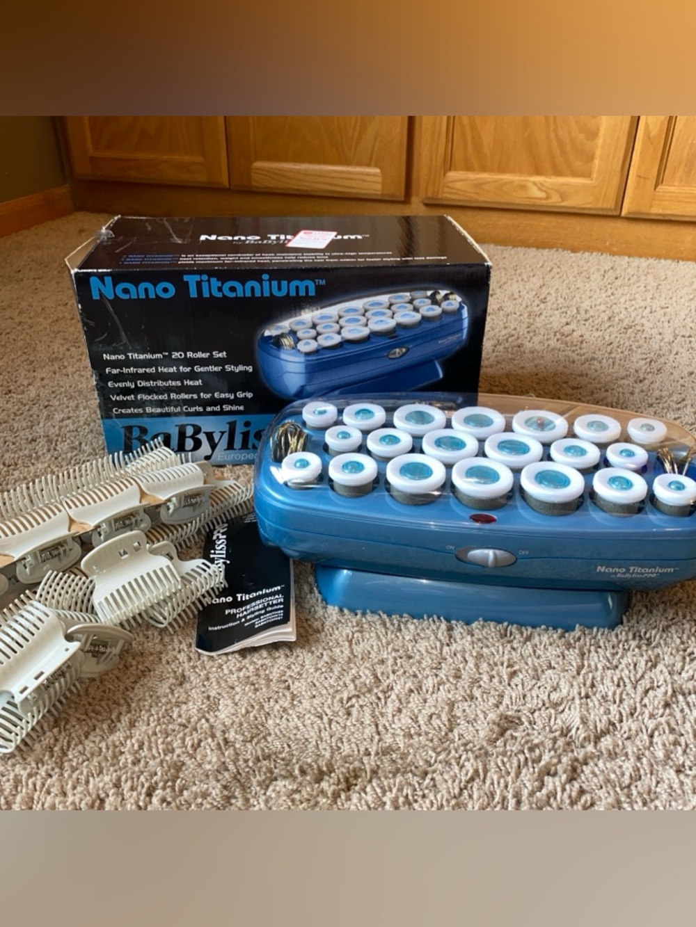 BaByliss Nano Titanium Blue Hot Roller Set